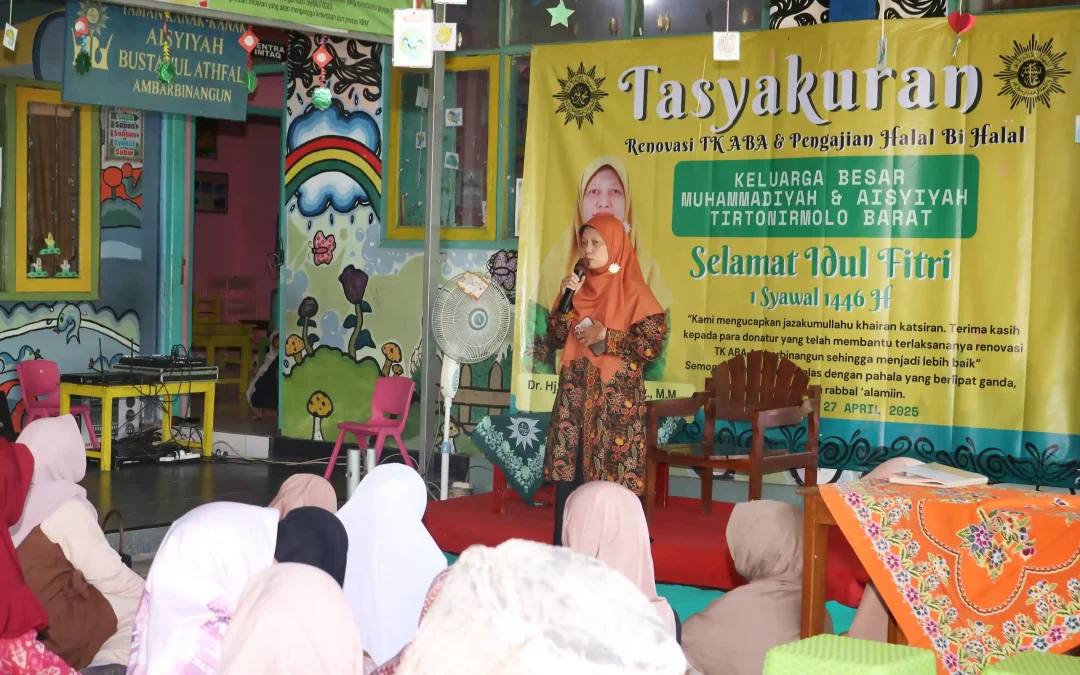 Tasyakuran Renovasi dan Halal Bi Halal Meriahkan TK ABA Ambarbinangun