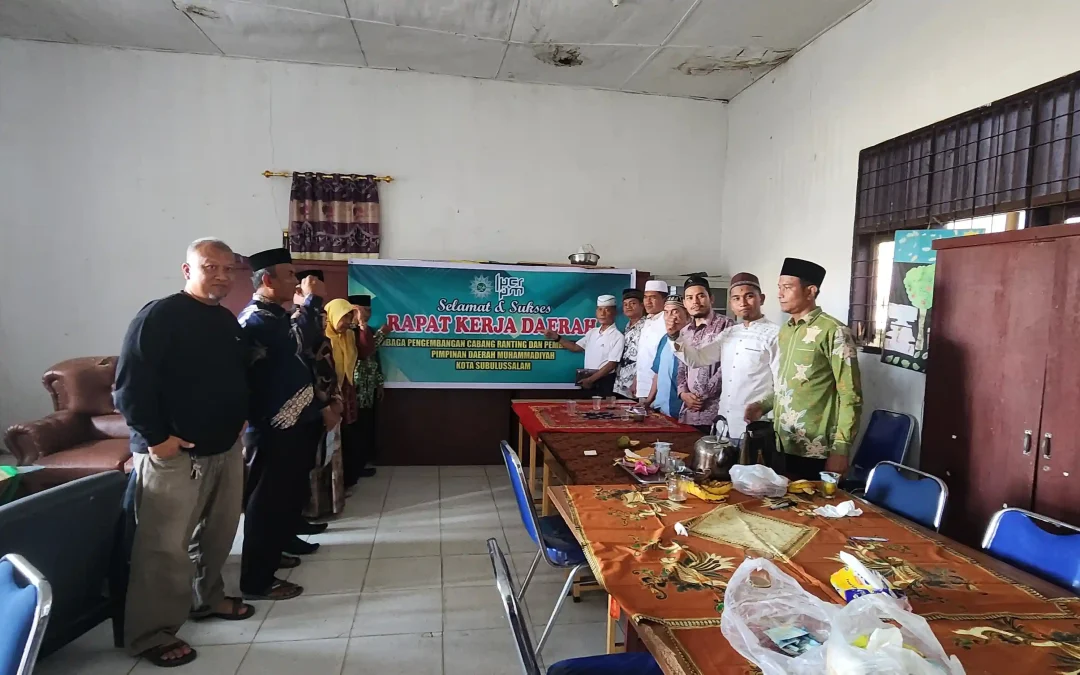 Rapat rutin pdm subulussalam bahas target pengembangan cabang dan ranting