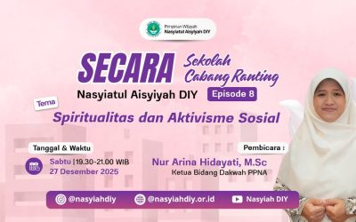 Spiritualitas sebagai Energi Gerakan Refleksi SECARA Nasyiah DIY Episode 8 bersama Nur Arina Hidayati, M.Sc