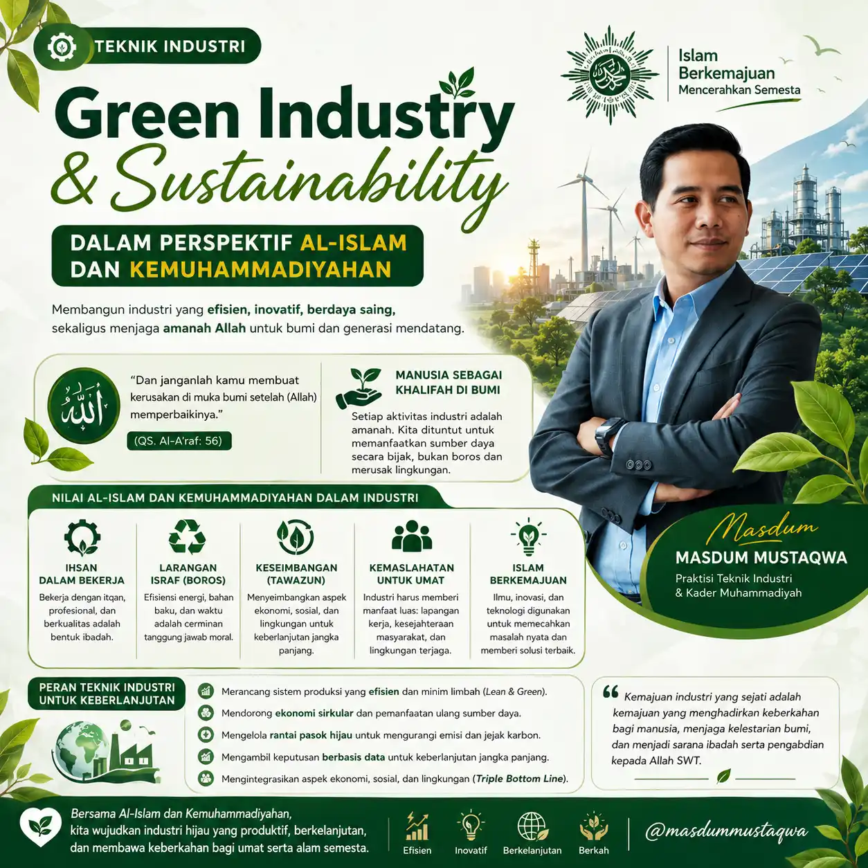 Green Industry dan Sustainability dalam Perspektif Al Islam dan Kemuhammadiyahan