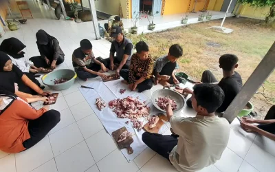SMP Muhammadiyah Srandakan Gelar Penyembelihan Hewan Qurban dan Tanamkan Nilai Gotong Royong