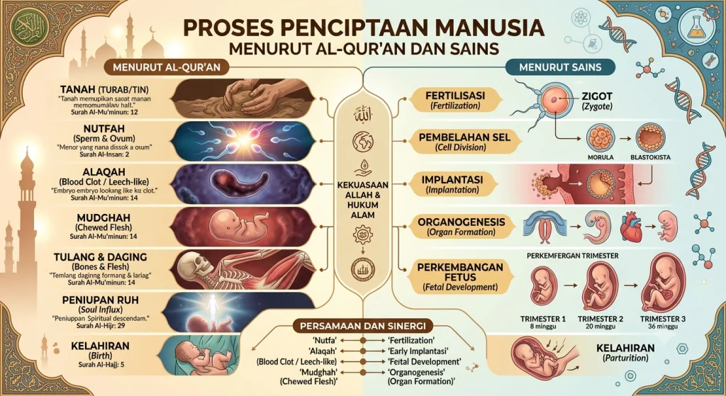 Proses penciptaan manusia antara alquran dan sains